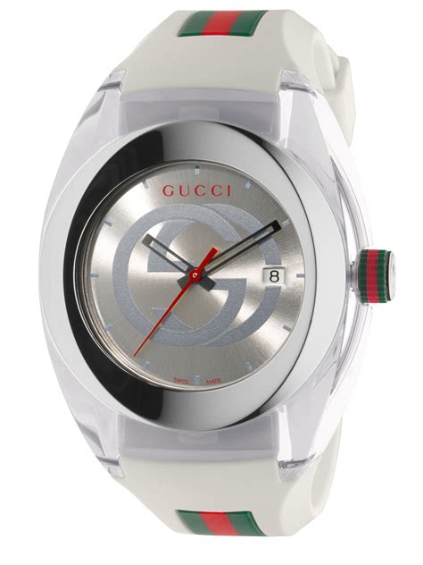 gucci sync watch 137.3 white|Gucci interlocking watch.